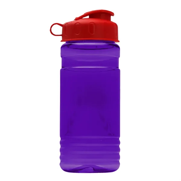 Transparent sports bottle, 20 oz. Straight-wall design with Flip Top Lid.... from ASI 40480 Koozie Group