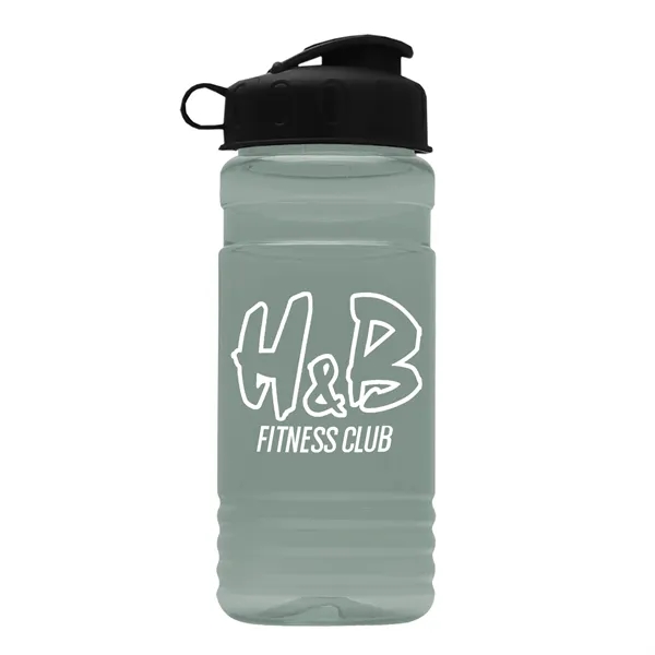 Transparent sports bottle, 20 oz. Straight-wall design with Flip Top Lid.... from ASI 40480 Koozie Group