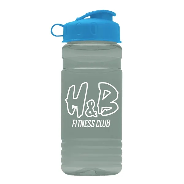 Transparent sports bottle, 20 oz. Straight-wall design with Flip Top Lid.... from ASI 40480 Koozie Group