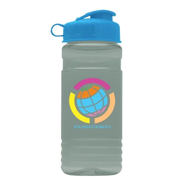 Transparent sports bottle, 20 oz. Straight-wall design with Flip Top Lid.... from ASI 40480 Koozie Group