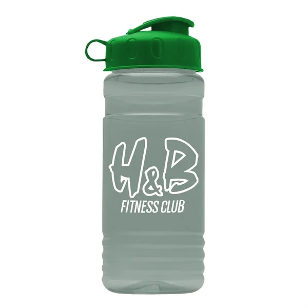 Transparent sports bottle, 20 oz. Straight-wall design with Flip Top Lid.... from ASI 40480 Koozie Group