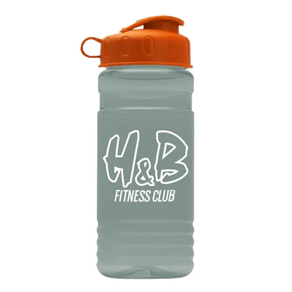 Transparent sports bottle, 20 oz. Straight-wall design with Flip Top Lid.... from ASI 40480 Koozie Group
