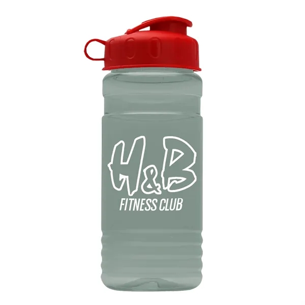 Transparent sports bottle, 20 oz. Straight-wall design with Flip Top Lid.... from ASI 40480 Koozie Group