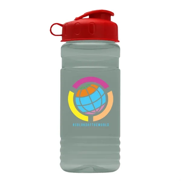 Transparent sports bottle, 20 oz. Straight-wall design with Flip Top Lid.... from ASI 40480 Koozie Group