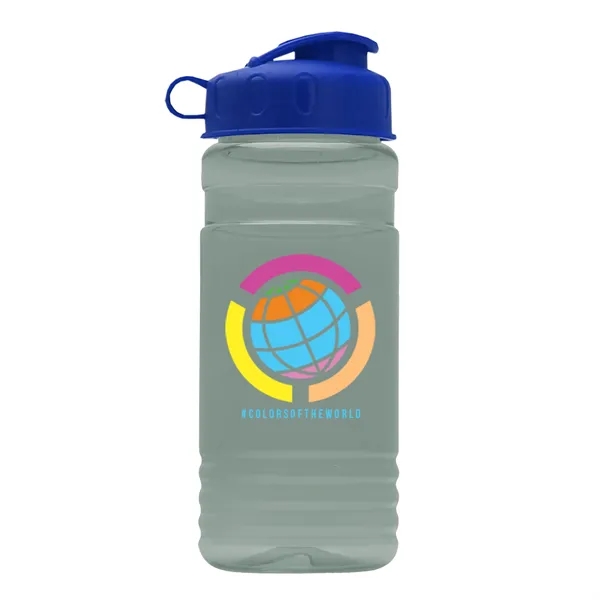 Transparent sports bottle, 20 oz. Straight-wall design with Flip Top Lid.... from ASI 40480 Koozie Group