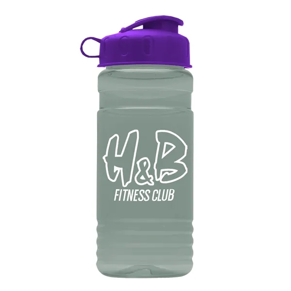 Transparent sports bottle, 20 oz. Straight-wall design with Flip Top Lid.... from ASI 40480 Koozie Group
