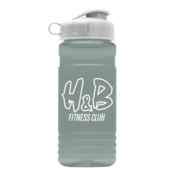 Transparent sports bottle, 20 oz. Straight-wall design with Flip Top Lid.... from ASI 40480 Koozie Group