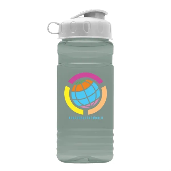 Transparent sports bottle, 20 oz. Straight-wall design with Flip Top Lid.... from ASI 40480 Koozie Group