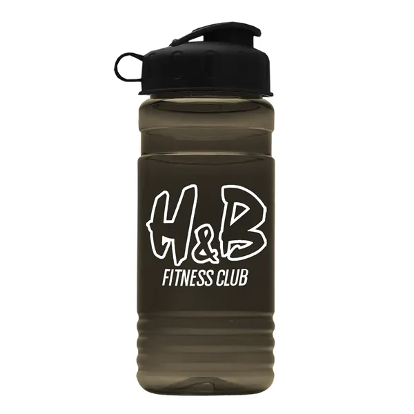 Transparent sports bottle, 20 oz. Straight-wall design with Flip Top Lid.... from ASI 40480 Koozie Group