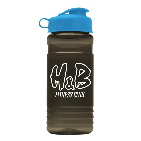 Transparent sports bottle, 20 oz. Straight-wall design with Flip Top Lid.... from ASI 40480 Koozie Group