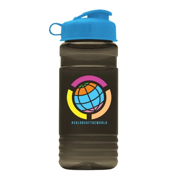 Transparent sports bottle, 20 oz. Straight-wall design with Flip Top Lid.... from ASI 40480 Koozie Group
