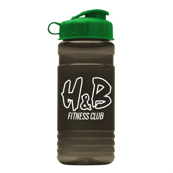 Transparent sports bottle, 20 oz. Straight-wall design with Flip Top Lid.... from ASI 40480 Koozie Group