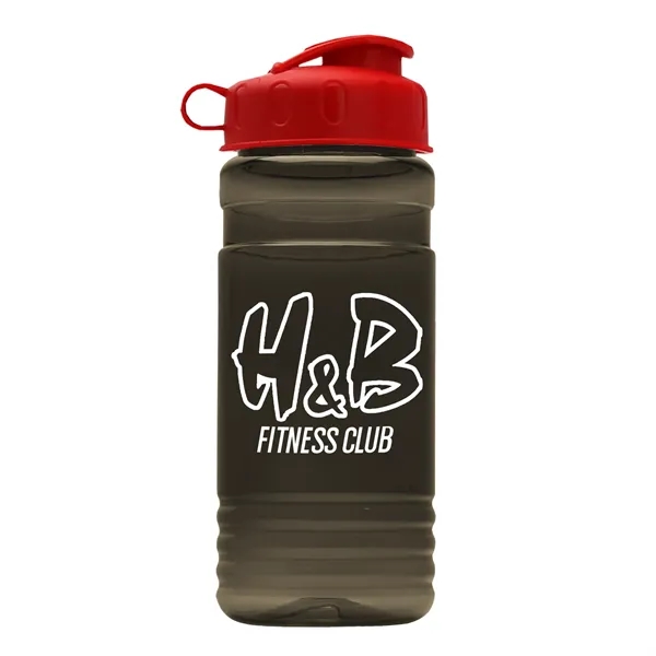 Transparent sports bottle, 20 oz. Straight-wall design with Flip Top Lid.... from ASI 40480 Koozie Group