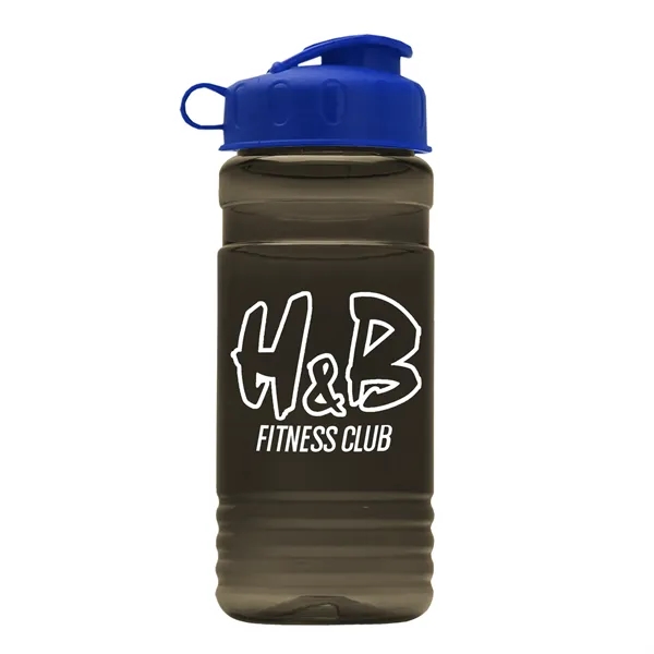 Transparent sports bottle, 20 oz. Straight-wall design with Flip Top Lid.... from ASI 40480 Koozie Group