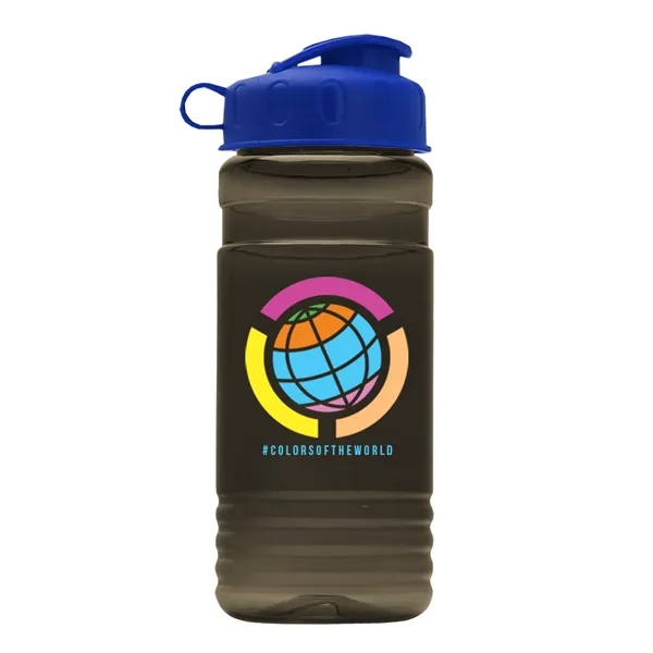 Transparent sports bottle, 20 oz. Straight-wall design with Flip Top Lid.... from ASI 40480 Koozie Group