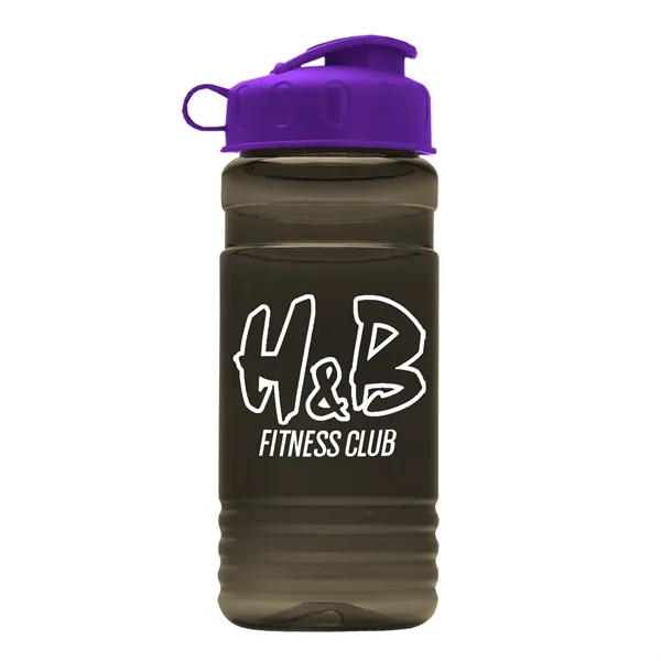 Transparent sports bottle, 20 oz. Straight-wall design with Flip Top Lid.... from ASI 40480 Koozie Group