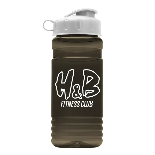 Transparent sports bottle, 20 oz. Straight-wall design with Flip Top Lid.... from ASI 40480 Koozie Group