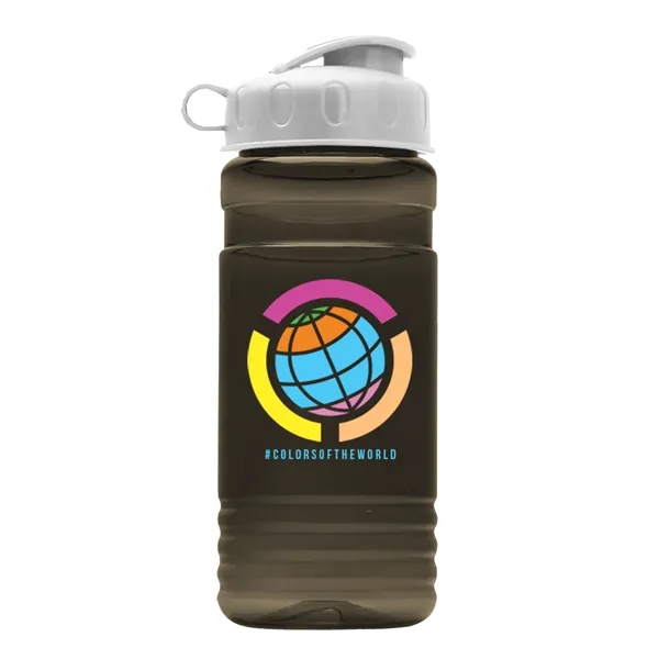 Transparent sports bottle, 20 oz. Straight-wall design with Flip Top Lid.... from ASI 40480 Koozie Group