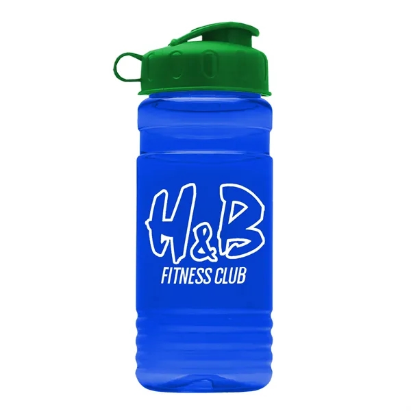 Transparent sports bottle, 20 oz. Straight-wall design with Flip Top Lid.... from ASI 40480 Koozie Group