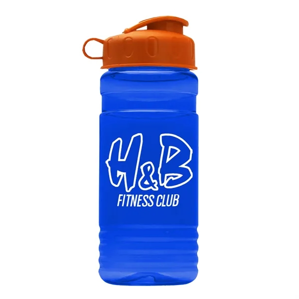 Transparent sports bottle, 20 oz. Straight-wall design with Flip Top Lid.... from ASI 40480 Koozie Group