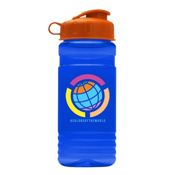 Transparent sports bottle, 20 oz. Straight-wall design with Flip Top Lid.... from ASI 40480 Koozie Group