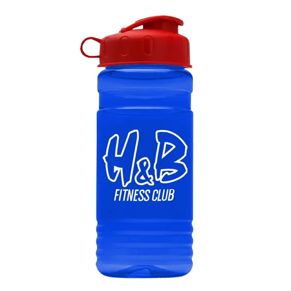 Transparent sports bottle, 20 oz. Straight-wall design with Flip Top Lid.... from ASI 40480 Koozie Group
