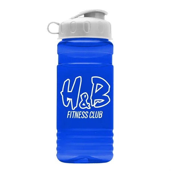 Transparent sports bottle, 20 oz. Straight-wall design with Flip Top Lid.... from ASI 40480 Koozie Group