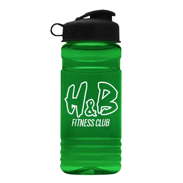 Transparent sports bottle, 20 oz. Straight-wall design with Flip Top Lid.... from ASI 40480 Koozie Group