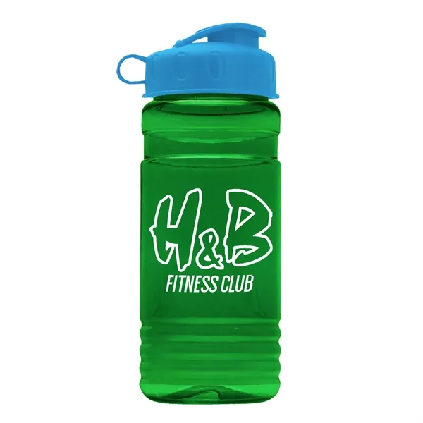Transparent sports bottle, 20 oz. Straight-wall design with Flip Top Lid.... from ASI 40480 Koozie Group