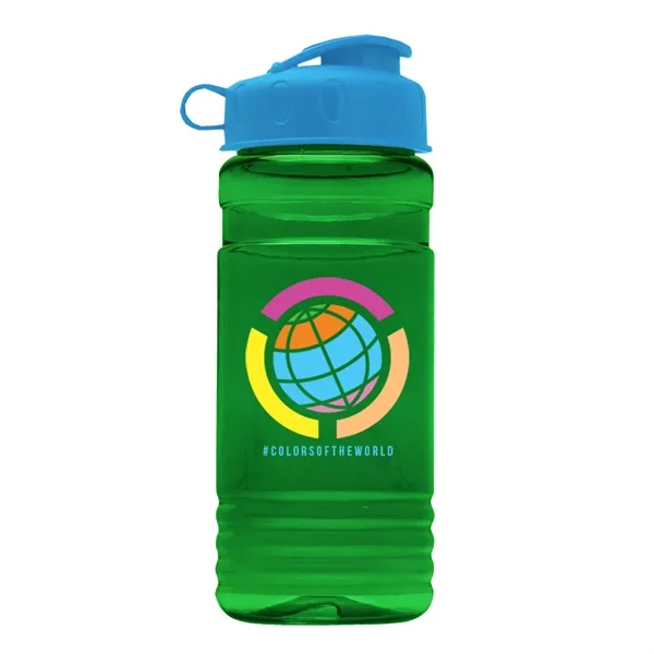 Transparent sports bottle, 20 oz. Straight-wall design with Flip Top Lid.... from ASI 40480 Koozie Group