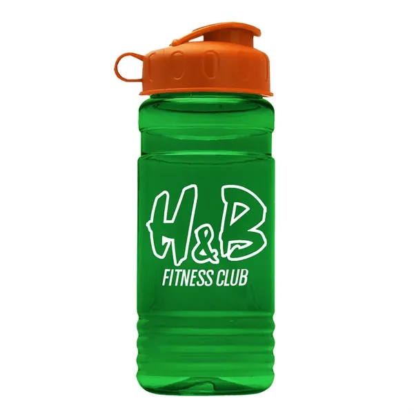 Transparent sports bottle, 20 oz. Straight-wall design with Flip Top Lid.... from ASI 40480 Koozie Group