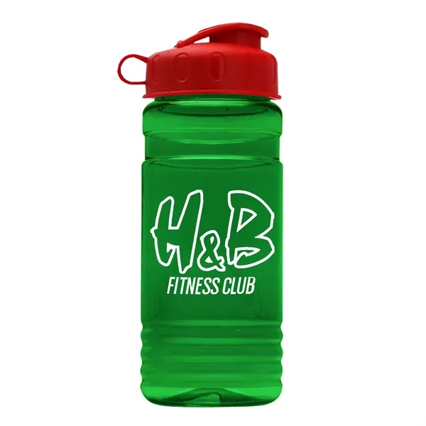 Transparent sports bottle, 20 oz. Straight-wall design with Flip Top Lid.... from ASI 40480 Koozie Group