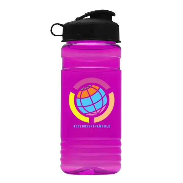 Transparent sports bottle, 20 oz. Straight-wall design with Flip Top Lid.... from ASI 40480 Koozie Group