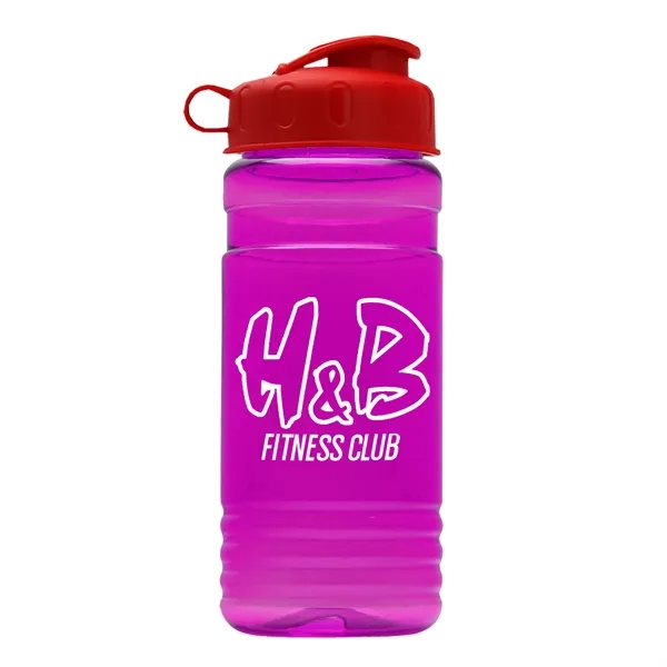 Transparent sports bottle, 20 oz. Straight-wall design with Flip Top Lid.... from ASI 40480 Koozie Group