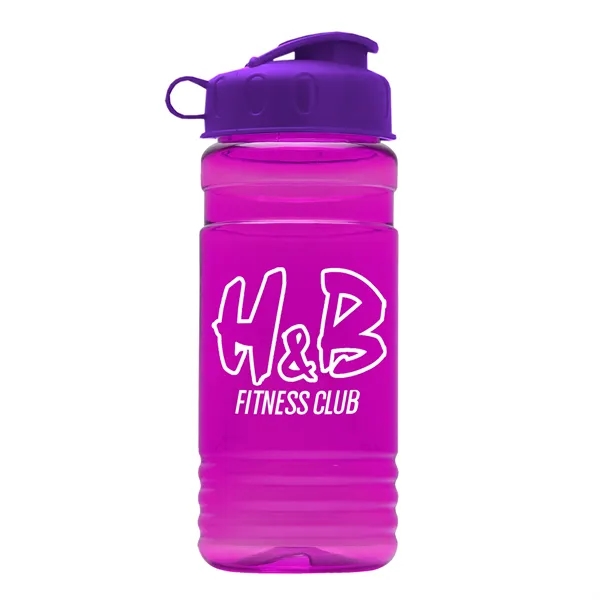 Transparent sports bottle, 20 oz. Straight-wall design with Flip Top Lid.... from ASI 40480 Koozie Group