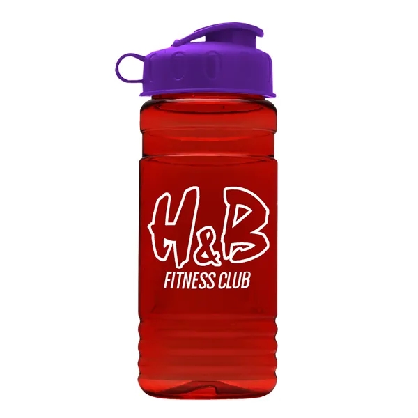 Transparent sports bottle, 20 oz. Straight-wall design with Flip Top Lid.... from ASI 40480 Koozie Group
