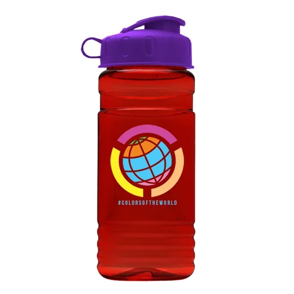 Transparent sports bottle, 20 oz. Straight-wall design with Flip Top Lid.... from ASI 40480 Koozie Group