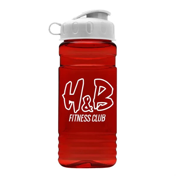Transparent sports bottle, 20 oz. Straight-wall design with Flip Top Lid.... from ASI 40480 Koozie Group