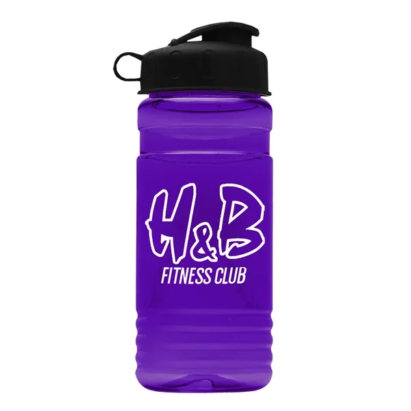 Transparent sports bottle, 20 oz. Straight-wall design with Flip Top Lid.... from ASI 40480 Koozie Group