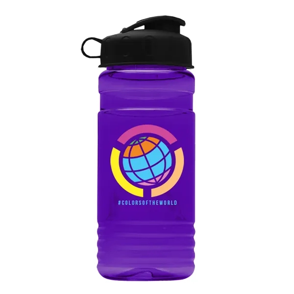 Transparent sports bottle, 20 oz. Straight-wall design with Flip Top Lid.... from ASI 40480 Koozie Group