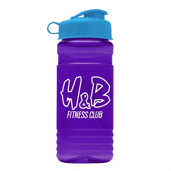 Transparent sports bottle, 20 oz. Straight-wall design with Flip Top Lid.... from ASI 40480 Koozie Group