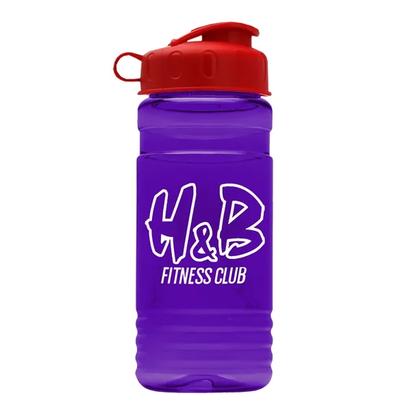 Transparent sports bottle, 20 oz. Straight-wall design with Flip Top Lid.... from ASI 40480 Koozie Group