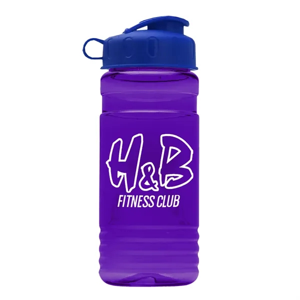 Transparent sports bottle, 20 oz. Straight-wall design with Flip Top Lid.... from ASI 40480 Koozie Group