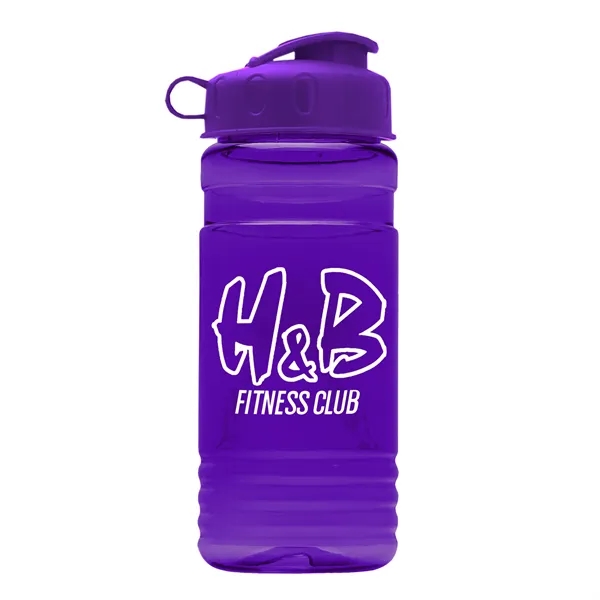 Transparent sports bottle, 20 oz. Straight-wall design with Flip Top Lid.... from ASI 40480 Koozie Group