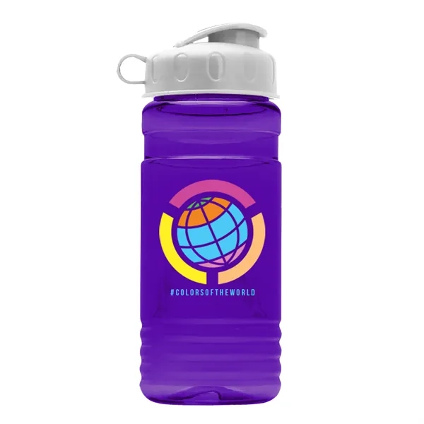 Transparent sports bottle, 20 oz. Straight-wall design with Flip Top Lid.... from ASI 40480 Koozie Group