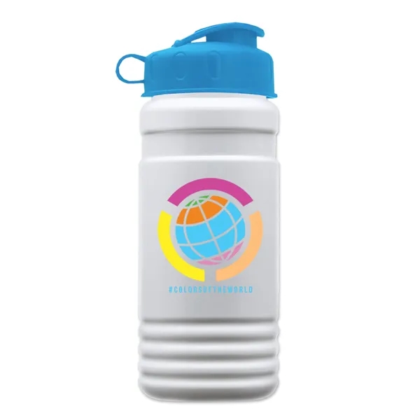 Transparent sports bottle, 20 oz. Straight-wall design with Flip Top Lid.... from ASI 40480 Koozie Group