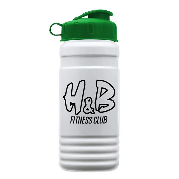 Transparent sports bottle, 20 oz. Straight-wall design with Flip Top Lid.... from ASI 40480 Koozie Group