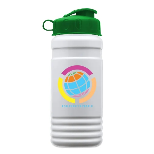 Transparent sports bottle, 20 oz. Straight-wall design with Flip Top Lid.... from ASI 40480 Koozie Group