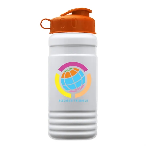 Transparent sports bottle, 20 oz. Straight-wall design with Flip Top Lid.... from ASI 40480 Koozie Group