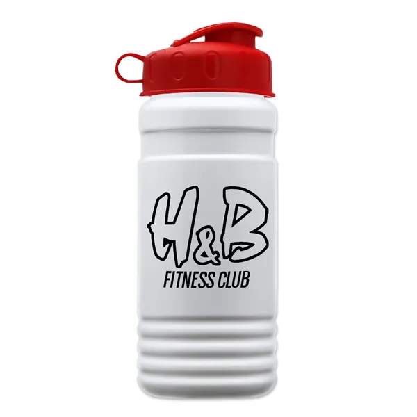 Transparent sports bottle, 20 oz. Straight-wall design with Flip Top Lid.... from ASI 40480 Koozie Group